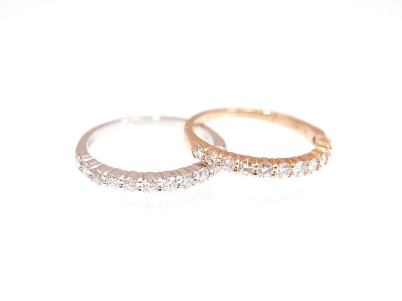 レディース 婚約指輪や結婚指輪としても人気のハーフエタニティダイヤモンドリング