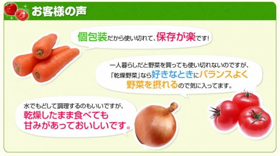 非常食栄養そのまま凝縮保存食「乾燥野菜」