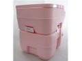 災害用ポータブル簡易水洗トイレピンク 20リットル