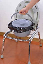 災害用ポータブル簡易トイレ　どこでもトイレ（ポンチョ・凝固剤・ポリ袋付き）