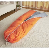 節電防災対策に羽毛シュラフ（寝袋） 紺