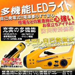 ダイナモ 緊急充電式ラジオライト 【ソーラー充電＆手回し充電機能付き】