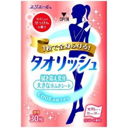 【体が拭ける使い捨てタオル】エリエール タオリッシュ 大判タイプ＆携帯用