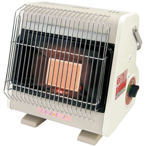 停電でも暖が取れる！カセットボンベ式ガスストーブ ニチネン ミセスヒート(屋内用) KH-012