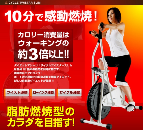 【大人気エアロバイク】サイクルツイスタースリム