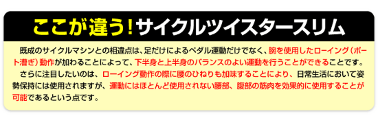 【大人気エアロバイク】サイクルツイスタースリム