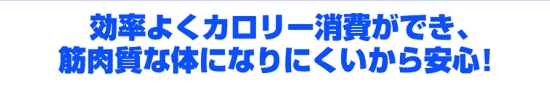 効率よくカロリー消費、筋肉質になりにくい