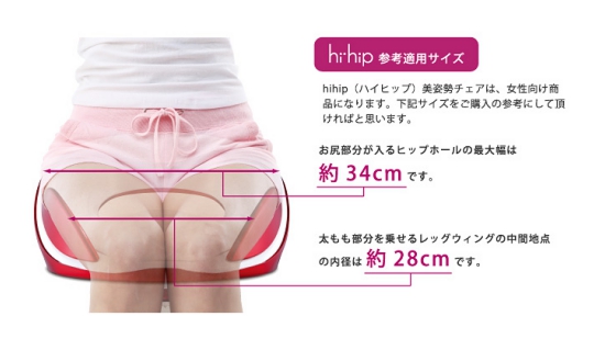【骨盤矯正グッズ】hihip ハイヒップ 美姿勢サブチェア 骨盤On the Chair HHI-EV-R